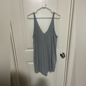 Free People Beach Grey Ribbed Dress in Size Medium